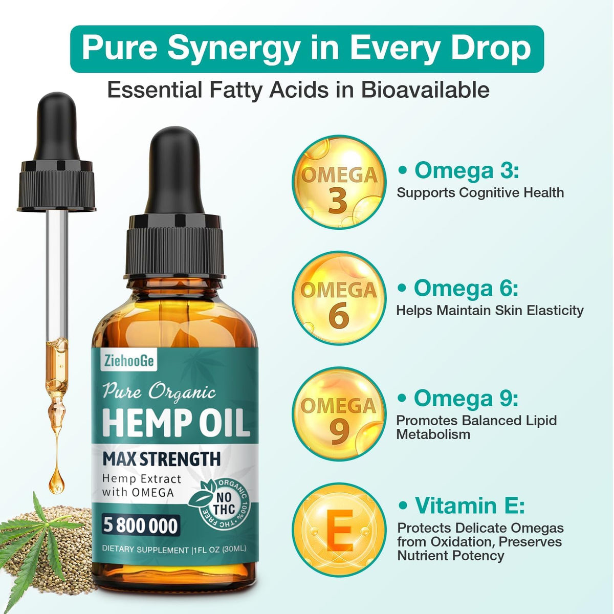 Hemp Oil Drops 3 Pack D488