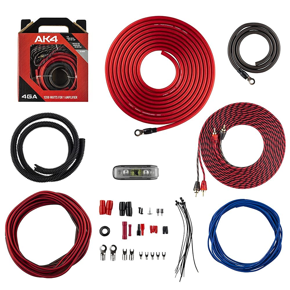 4 Gauge CCA Amplifier Installation Wiring Kit Q68675
