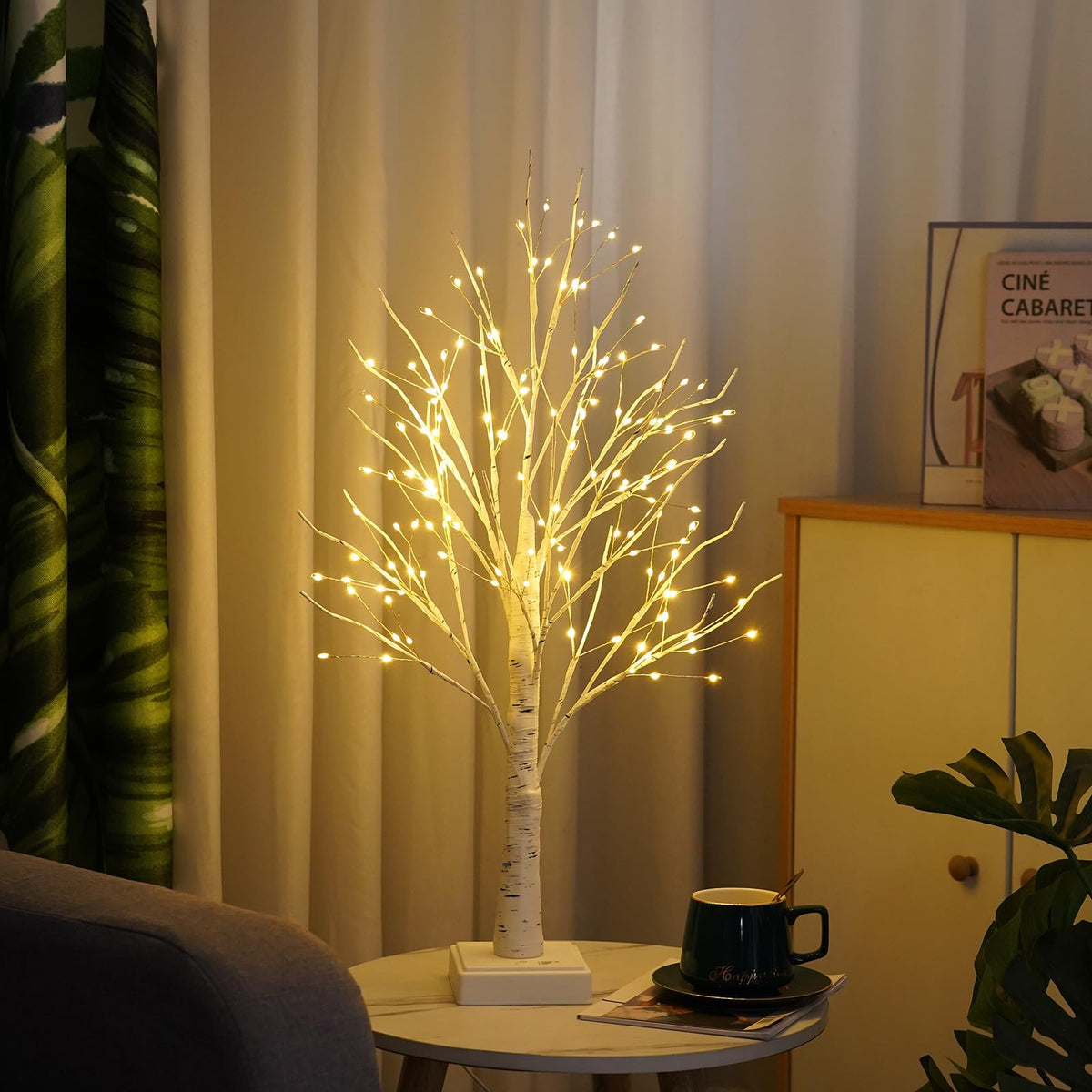 2 Pack Artificial Tree Lamp with Timer W18467