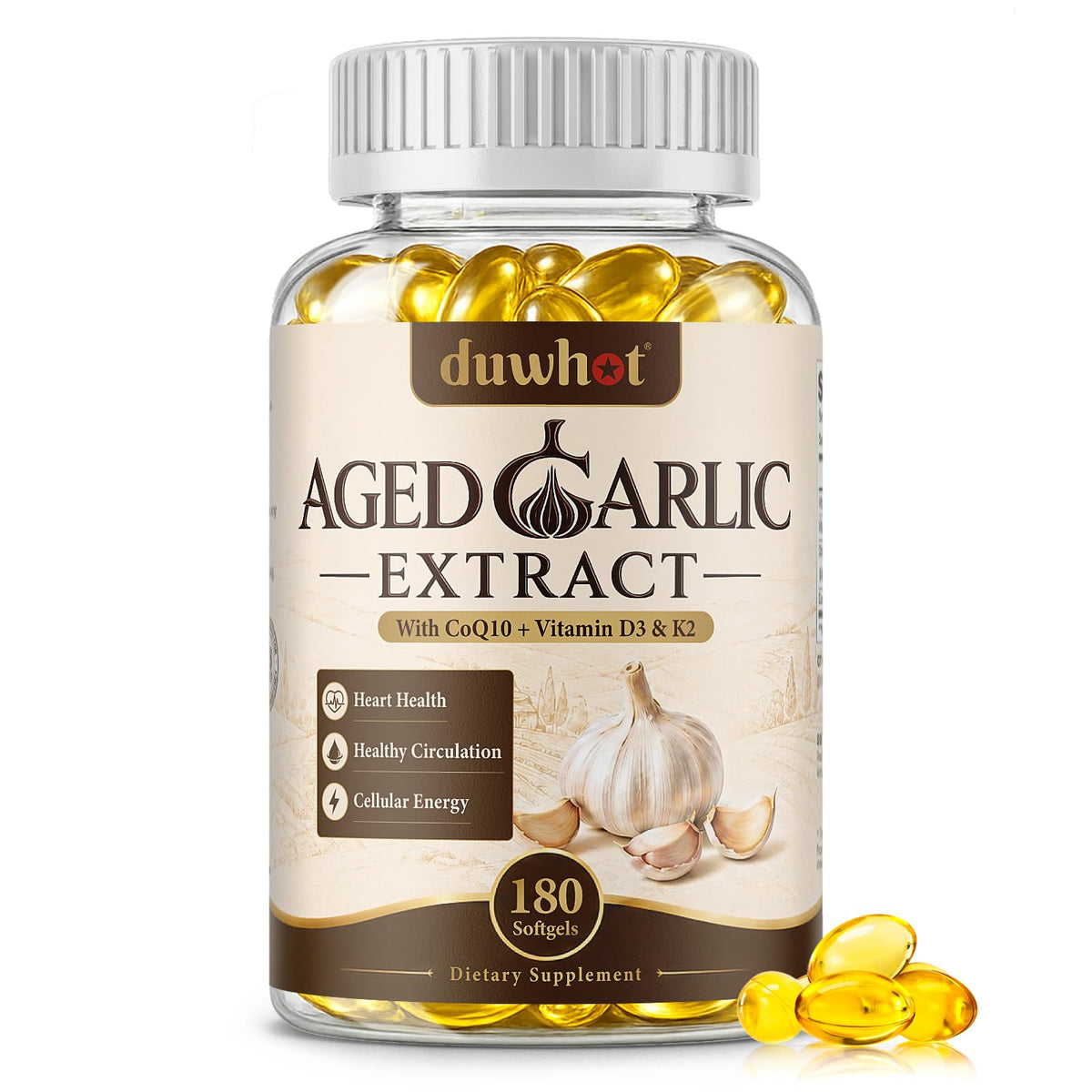 Aged Garlic Extract Capsules, 180 Softgels K83243