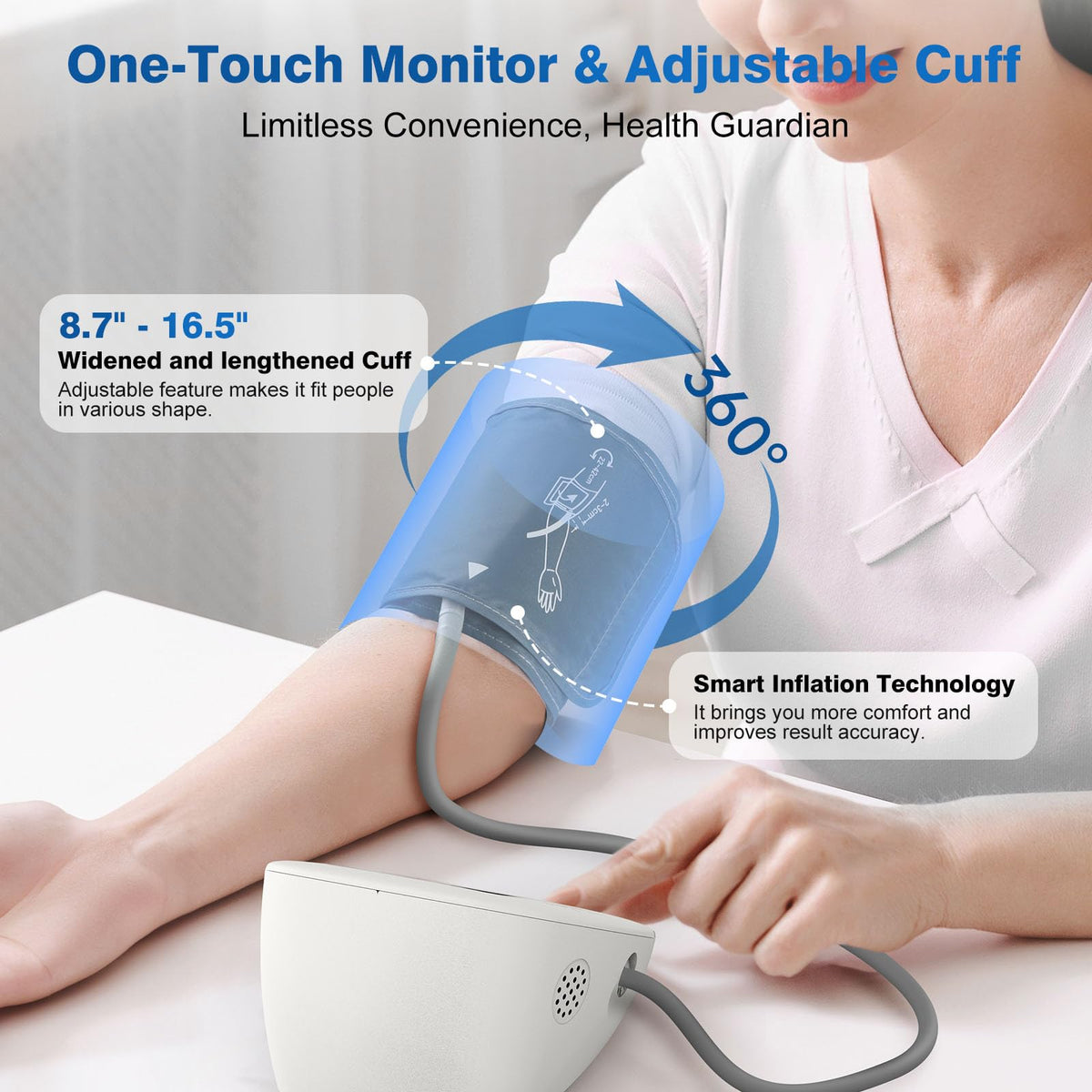 Automatic Digital Upper-Arm Blood Pressure Monitor with Adjustable Cuff M6252