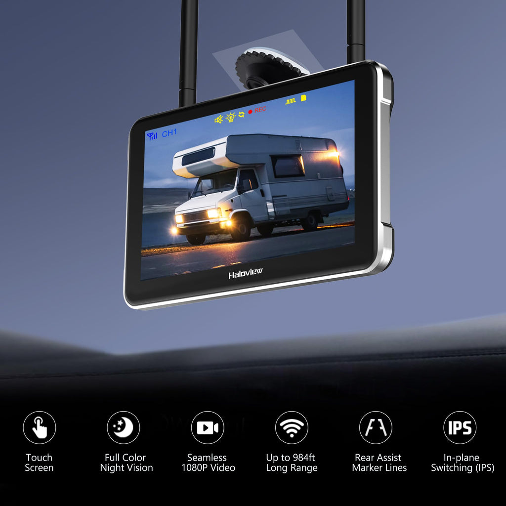 Wireless RV Backup Camera 7" Touch Screen Monitor System Y551089