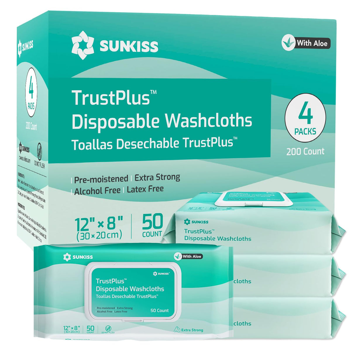 Adult Diapers XSmall 15 Count & Wet Wipes 8" x 12" 200 Count Bundle U319341