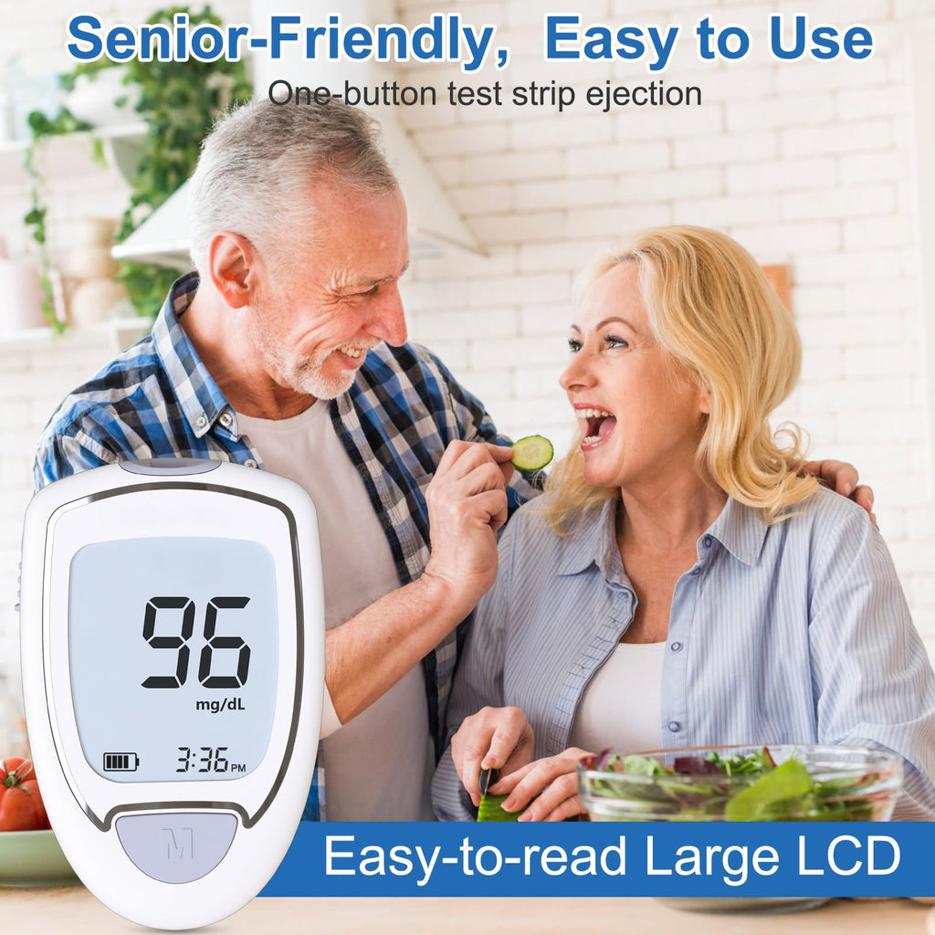 Blood Glucose Monitor Kit with 50 Test Strips & 50 Lancets K566