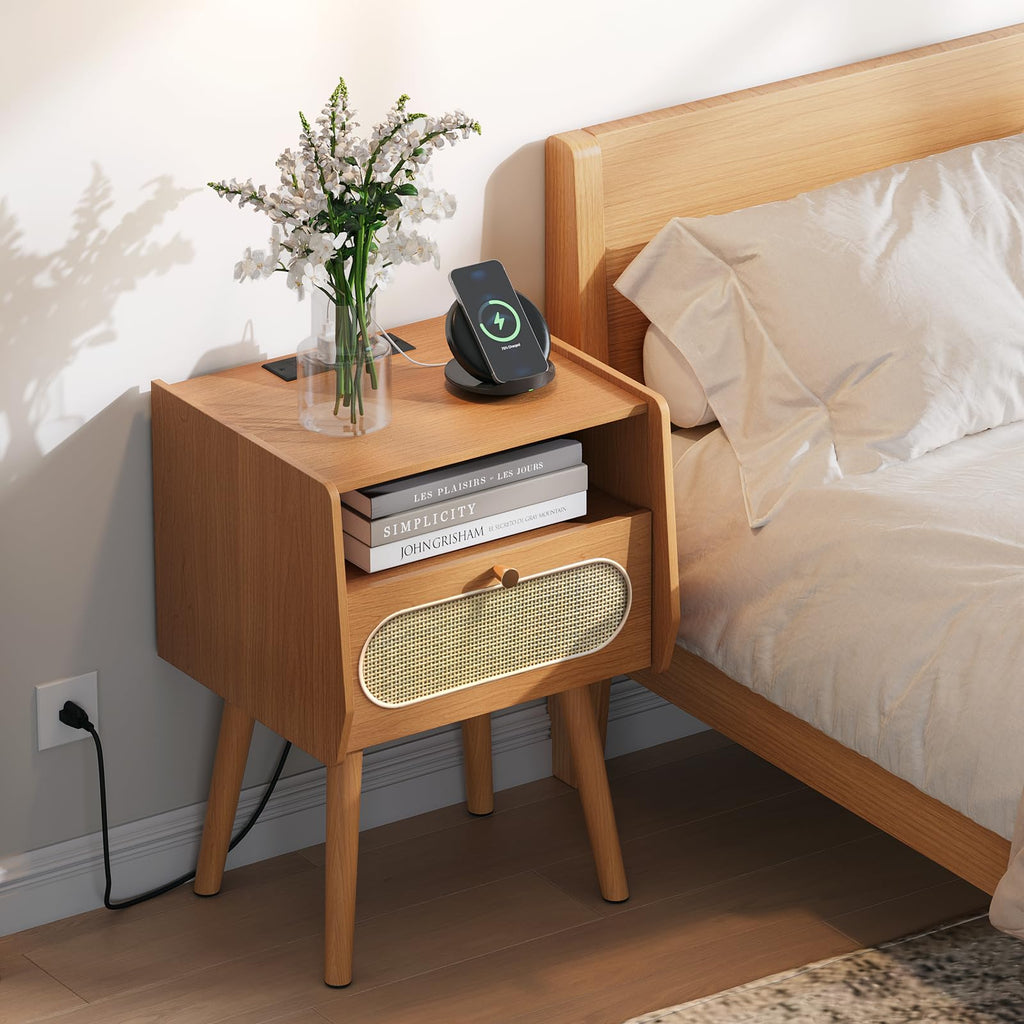Mid Century Modern Nightstand Set of 2 H429