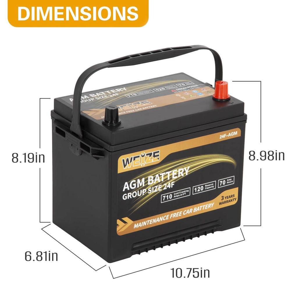 AGM Battery BCI Group 24F Automotive Battery S636857