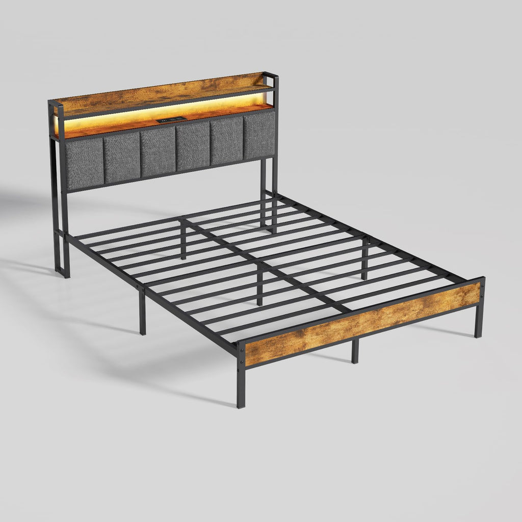 Twin Bed Frame with Upholstered Headboard P3400