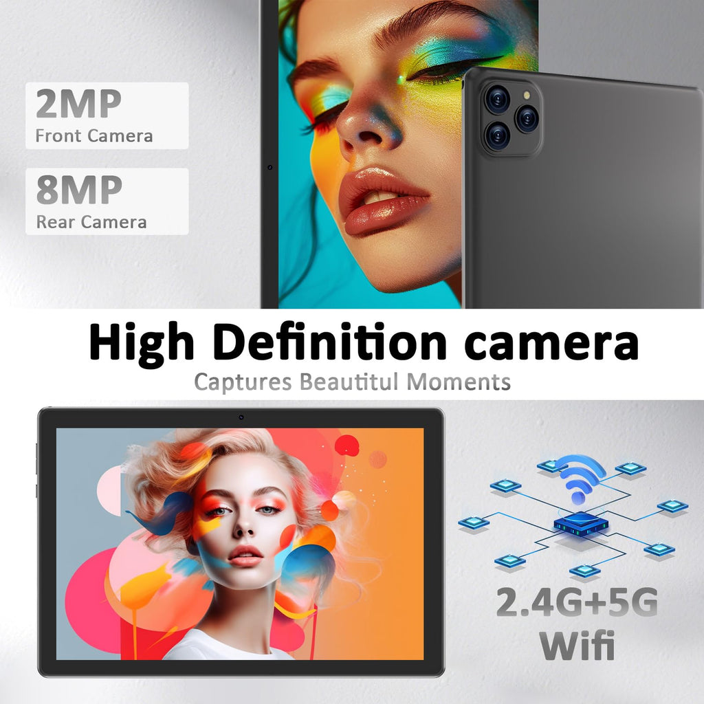 Android 15 10 Inch 18GB RAM 128GB ROM Tablet with Keyboard Case Mouse Stylus R272487