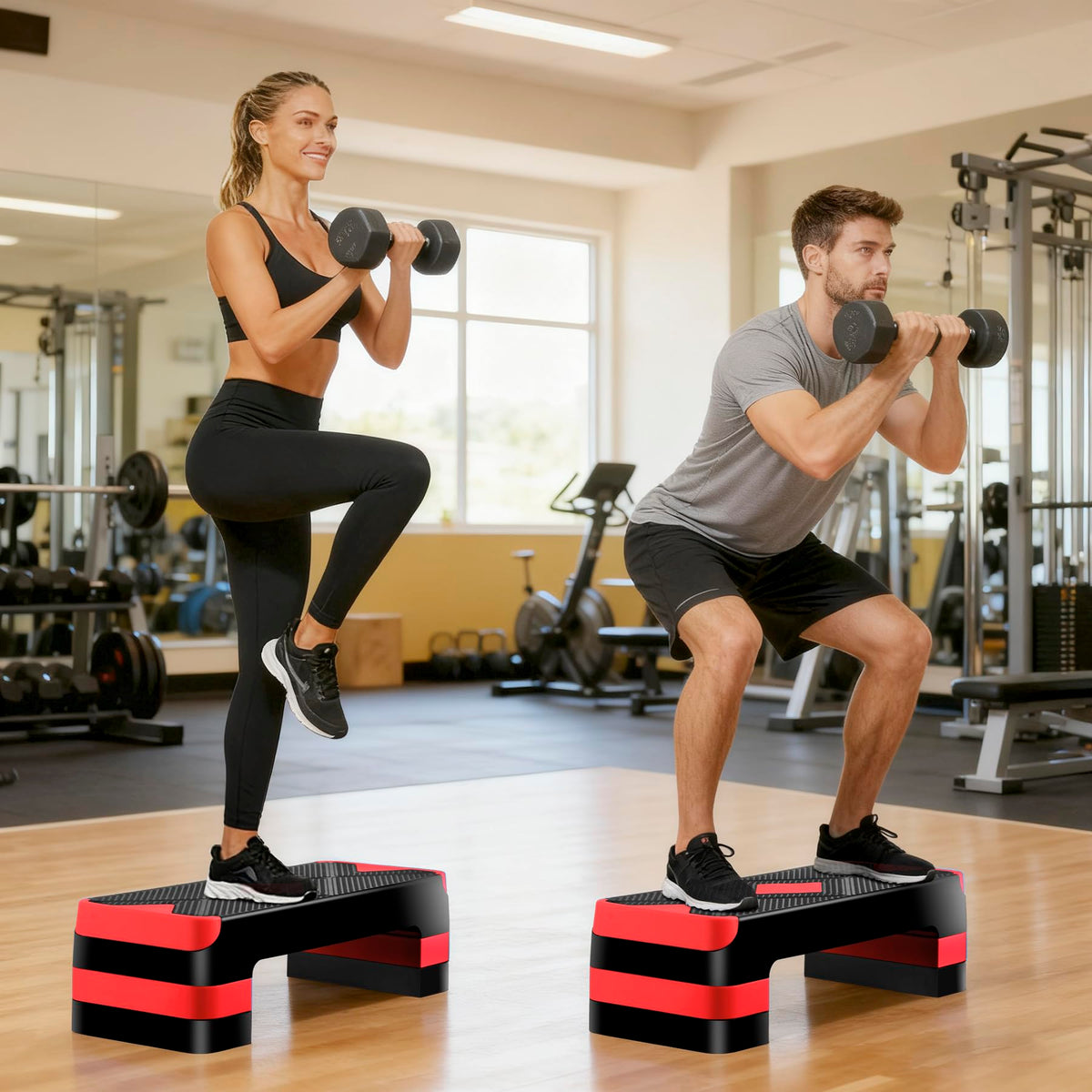 Adjustable Aerobic Stepper with Risers U673339