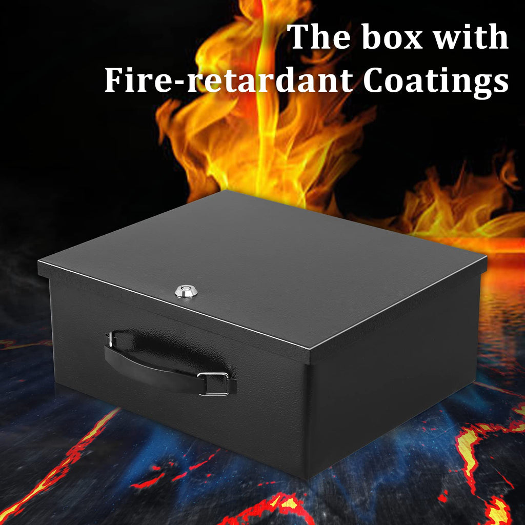 Fire Resistant Document Lock Box with Key J643