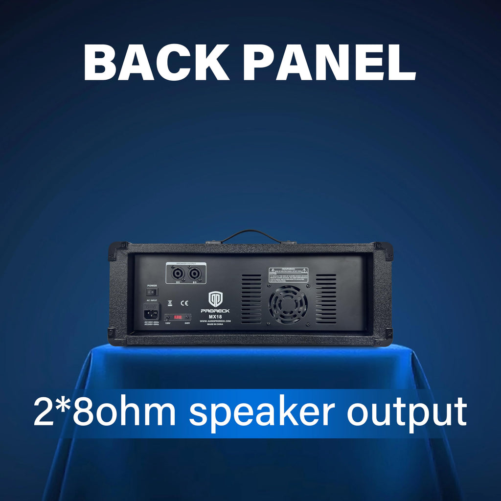 2400W Bluetooth PA Speaker System with Powered Mixer and Passive Speakers T560020