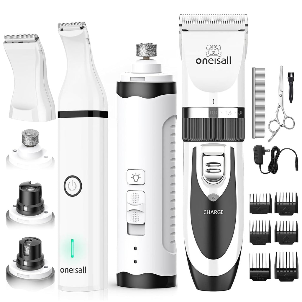 Dog Shaver Clippers and Nail Grinder Paw Trimmer Kit C352