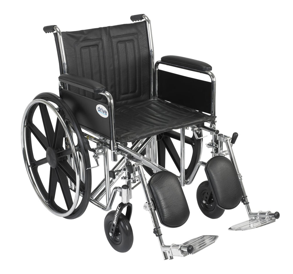 Black Bariatric Transport Wheelchair H8341