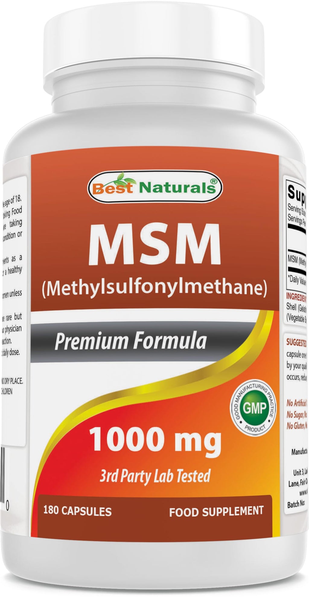 MSM 1000 mg 180 Capsules B4116