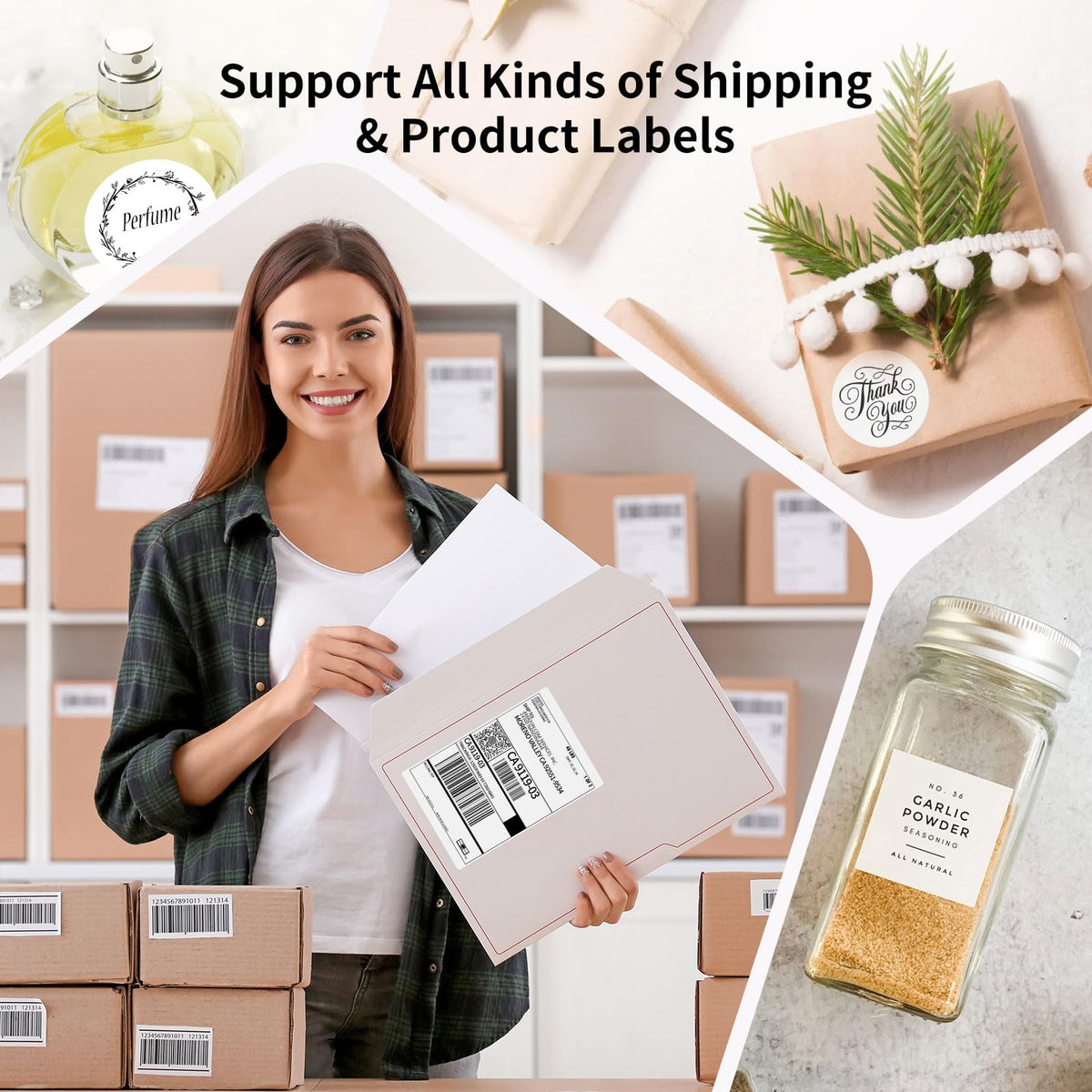 Bluetooth Thermal Shipping Label Printer, 4X6 Inkless Wireless Label Printer F28206
