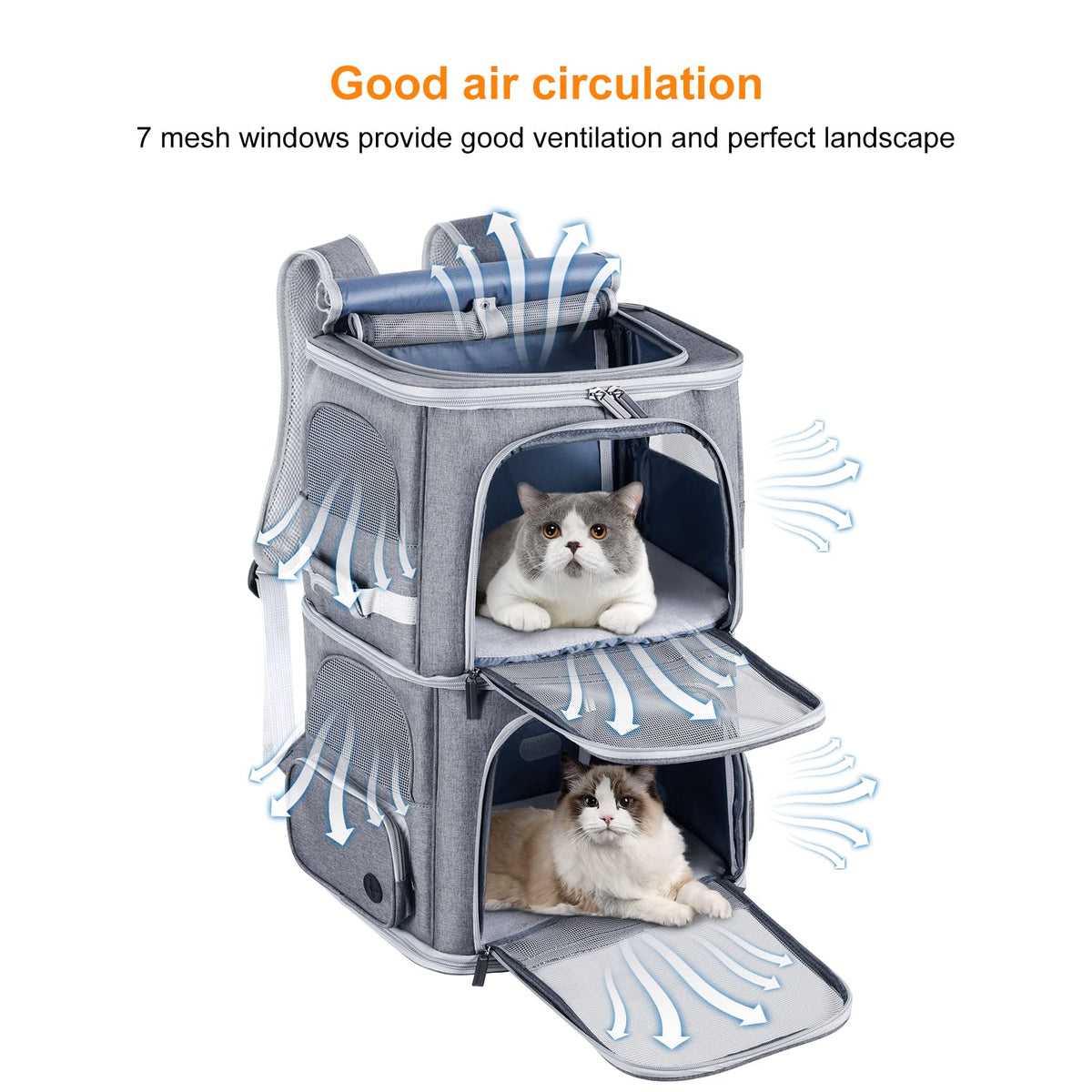 Double Compartment Pet Carrier Backpack U493108