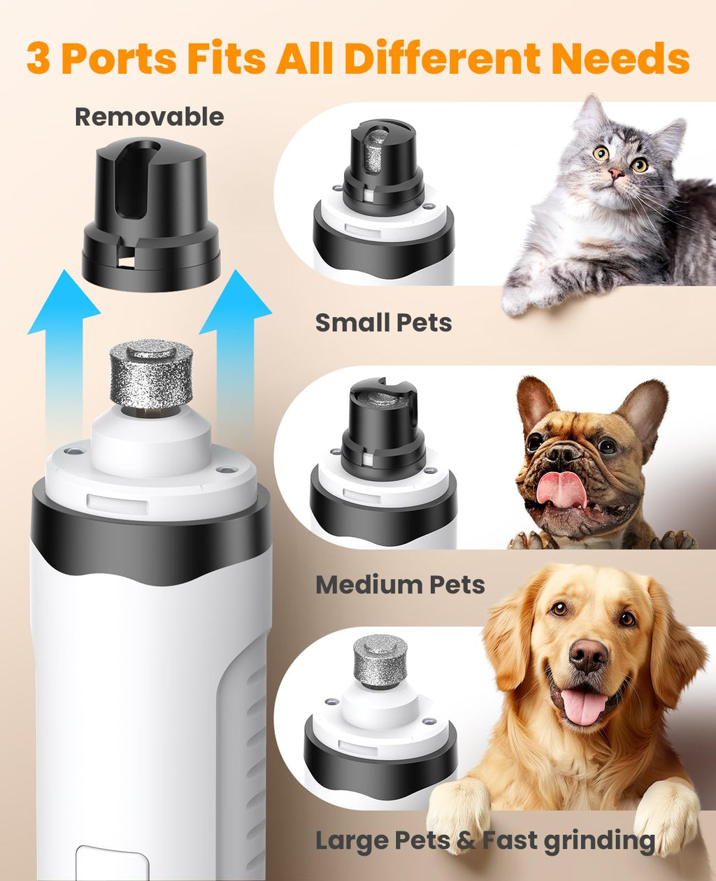 Dog Shaver Clippers and Nail Grinder Paw Trimmer Kit C352
