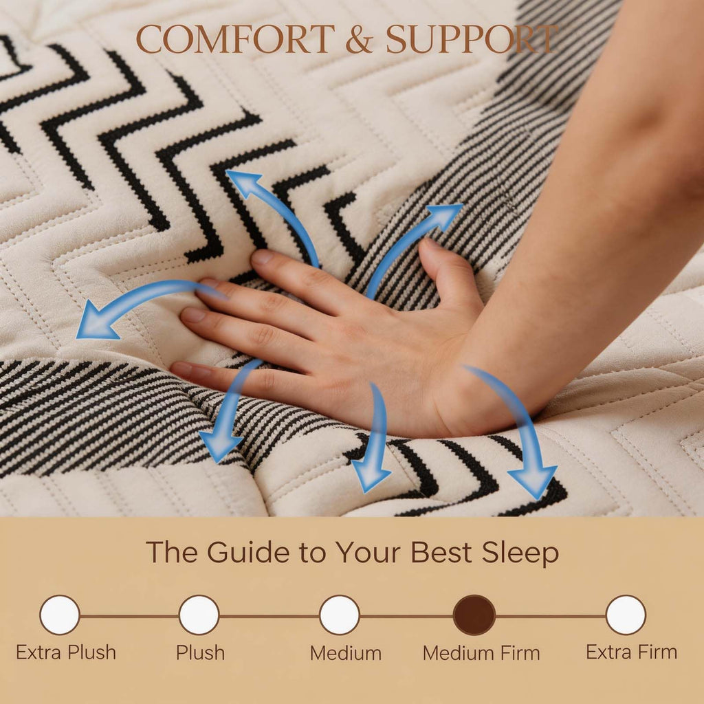 Full Size 12 Inch Hybrid Mattress with Memory Foam and Pocket Springs U81540
