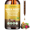 Maca Root Liquid Drops with Ashwagandha, Nettle, Fenugreek, Beet Root, and L-Arginine - 2 fl oz O291