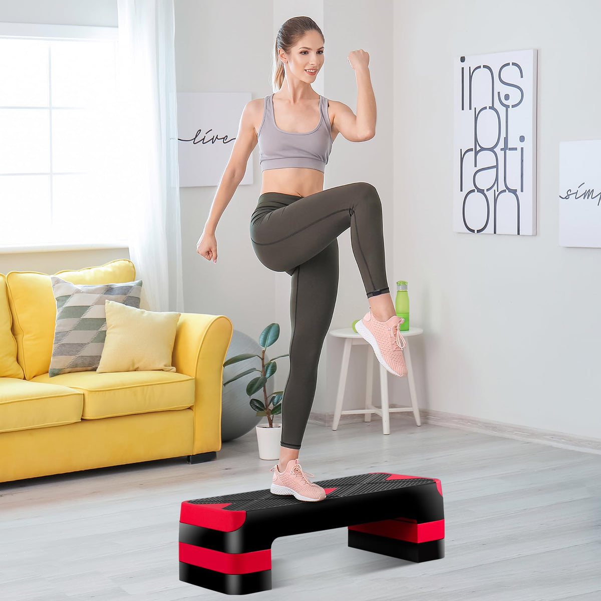 Adjustable Aerobic Stepper with Risers U673339