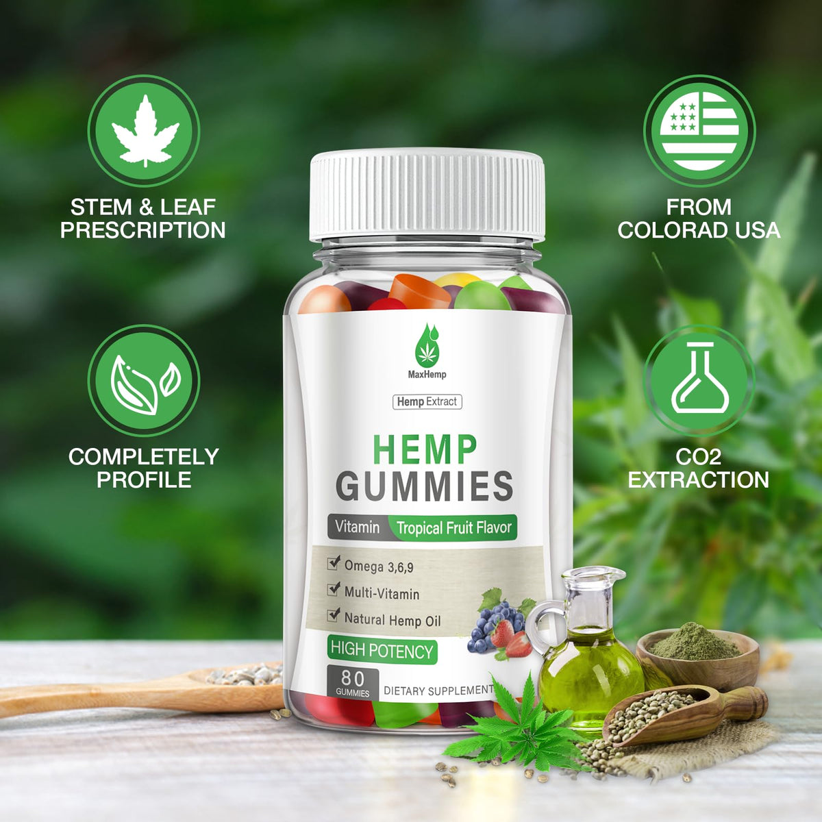 Hemp Gummies High Potency 2 Packs W815272