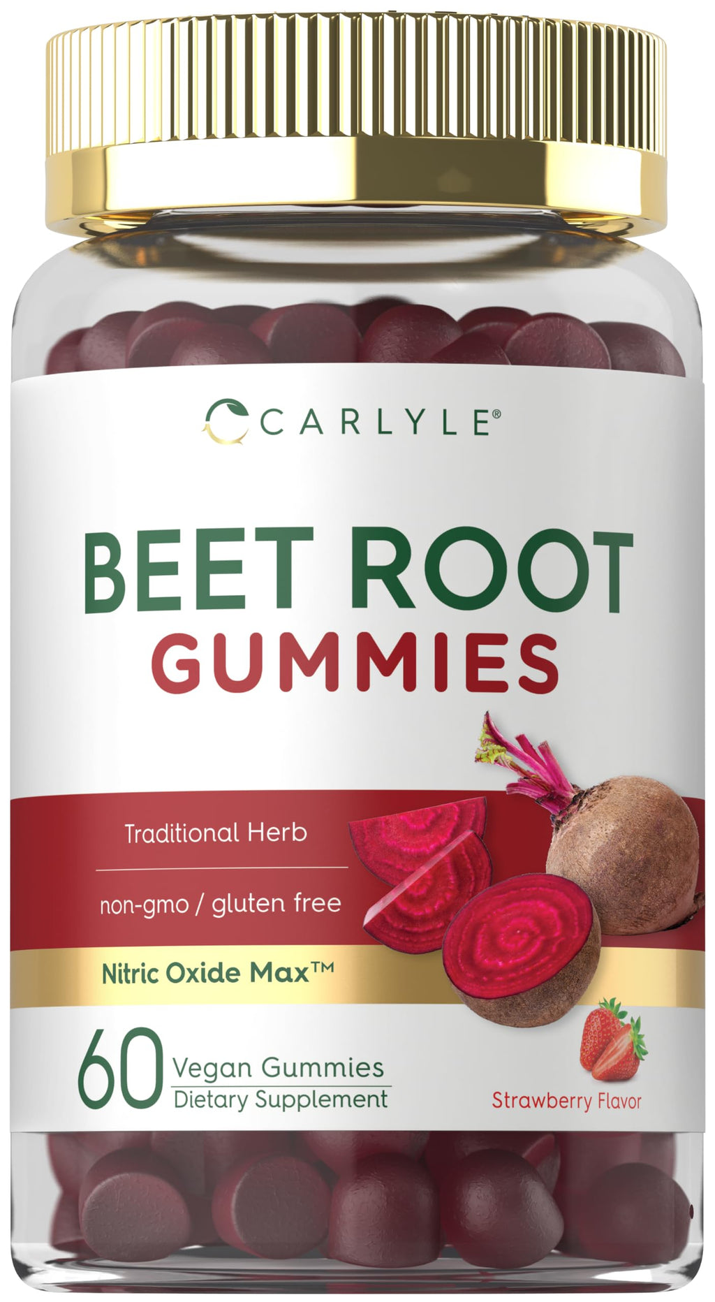 Beet Root Gummies 60 Count Strawberry Flavor A2967