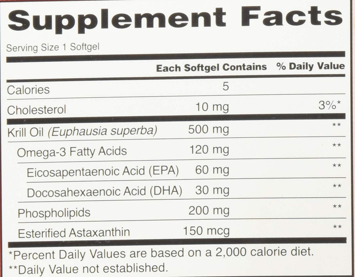 Krill Oil 500 Milligram 160 Softgels F918791
