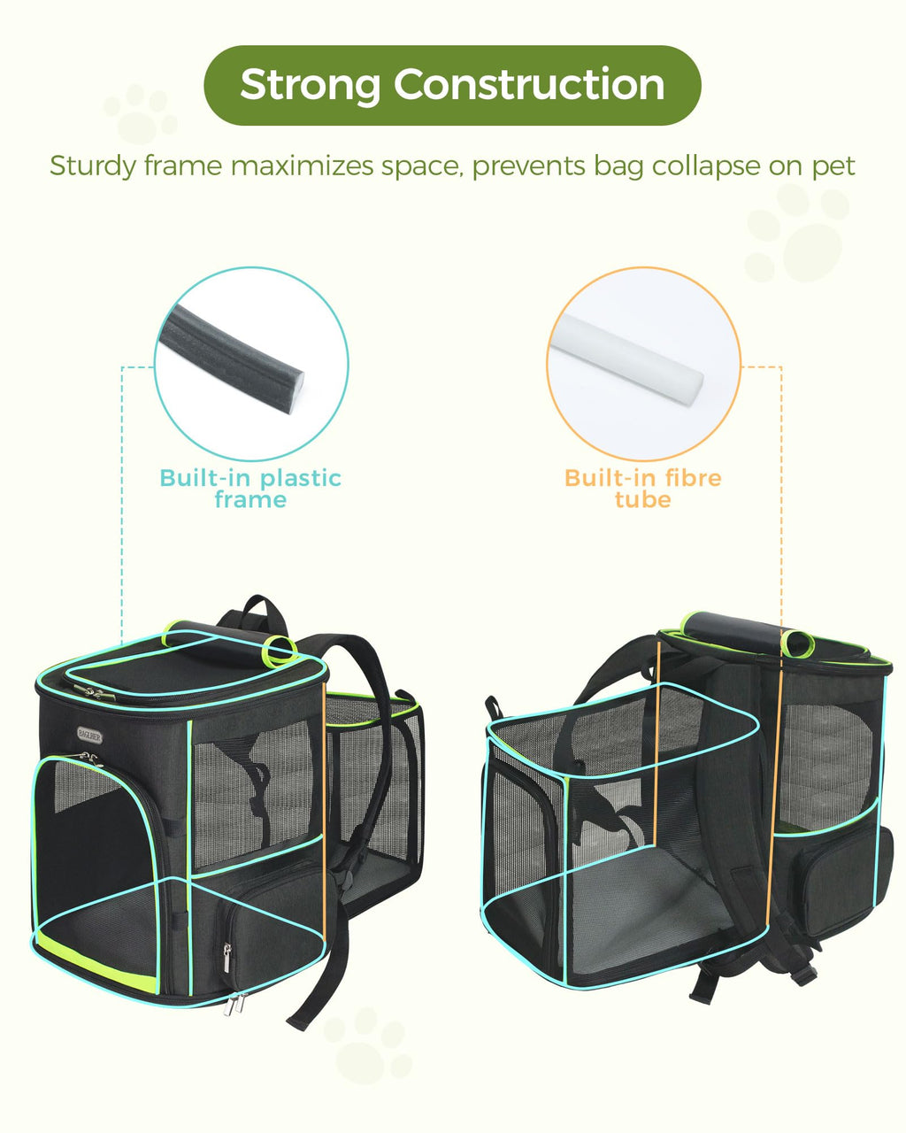 Expandable Cat Carrier Backpack with Breathable Mesh W6667