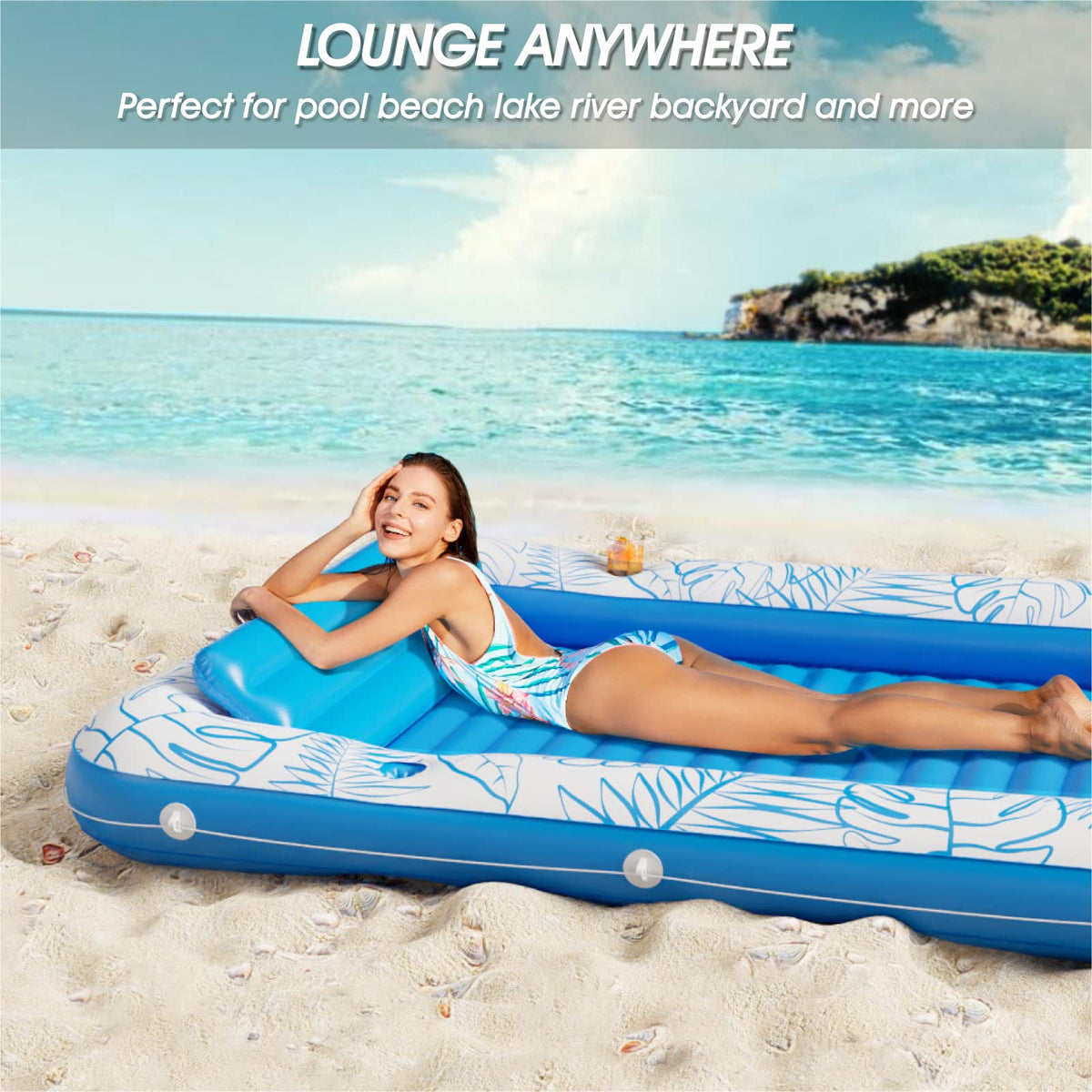 Inflatable Tanning Pool Lounger Float Z50969