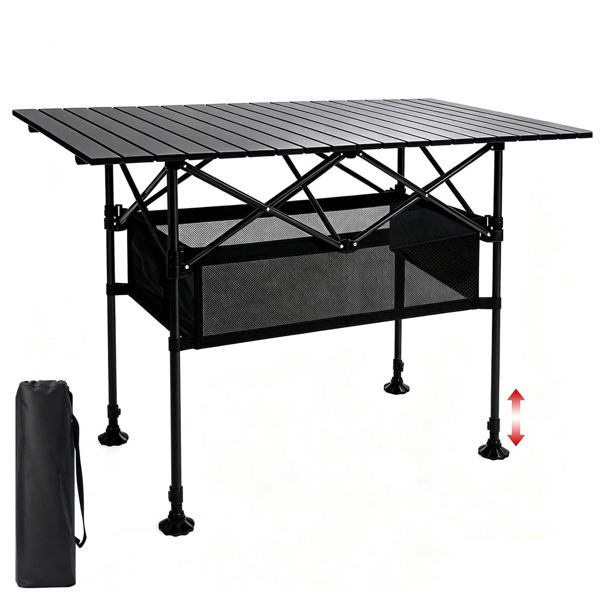 Large Folding Camping Table Adjustable Height M147
