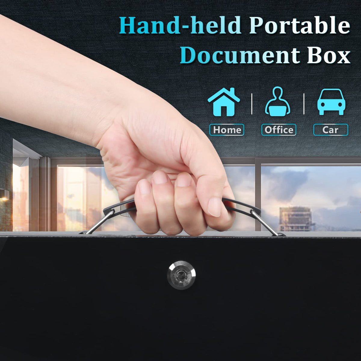 Fire Resistant Document Lock Box with Key J643