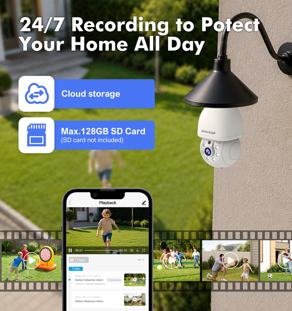 2K Light Bulb Security Camera, 5G/2.4G WiFi, 2 Pack B45473