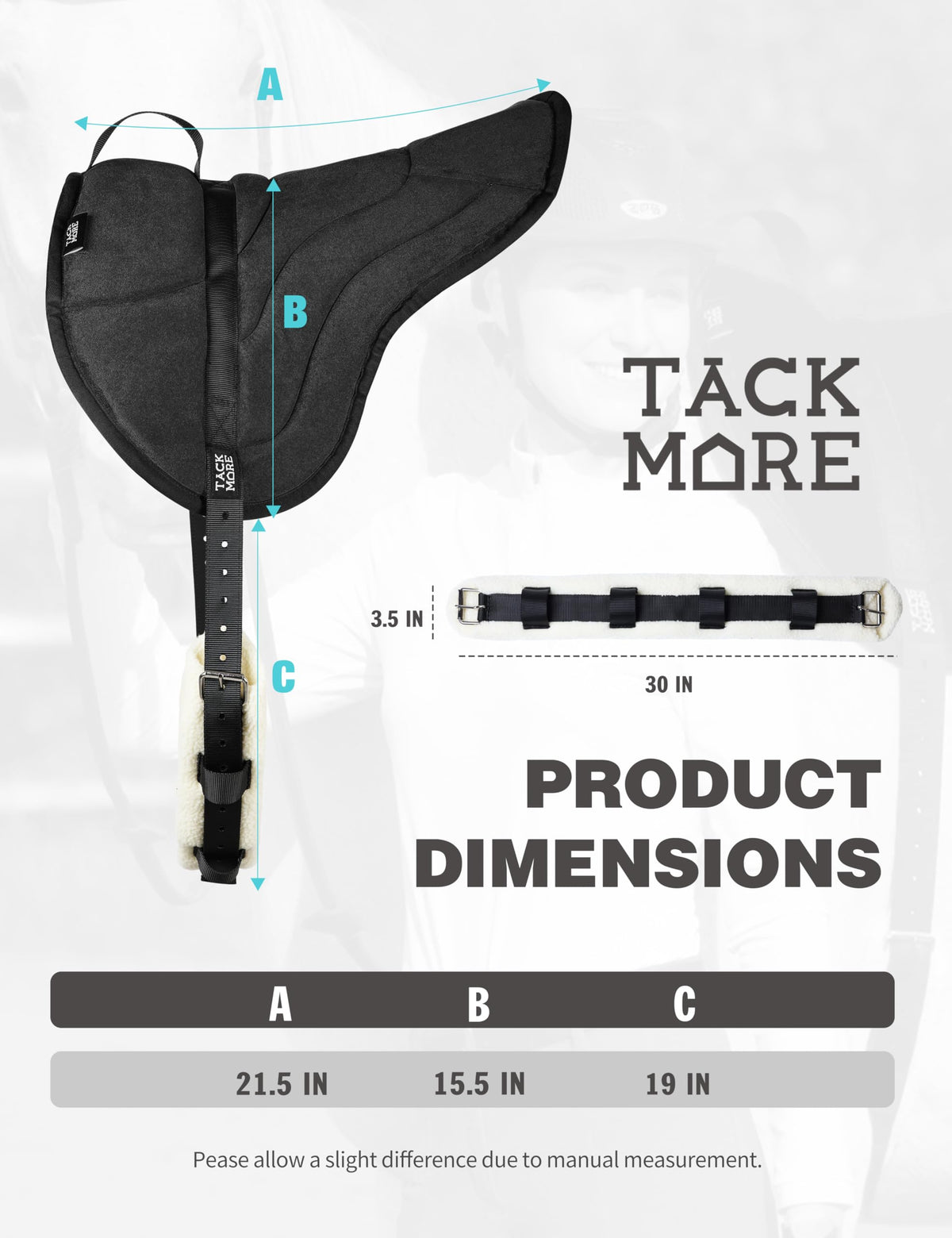 Bareback Pad with Girth Q50865