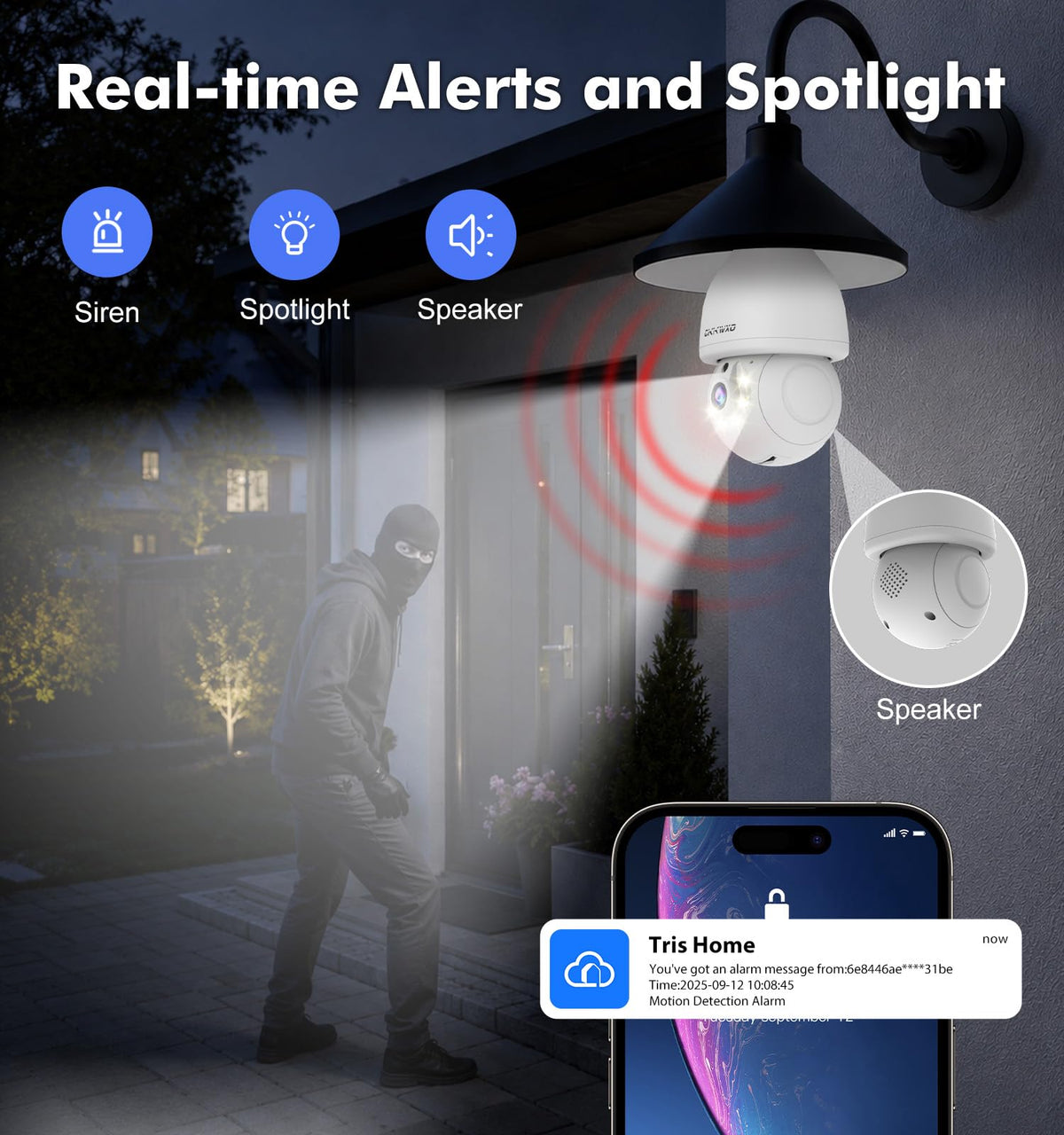 2K Light Bulb Security Camera, 5G/2.4G WiFi, 2 Pack B45473
