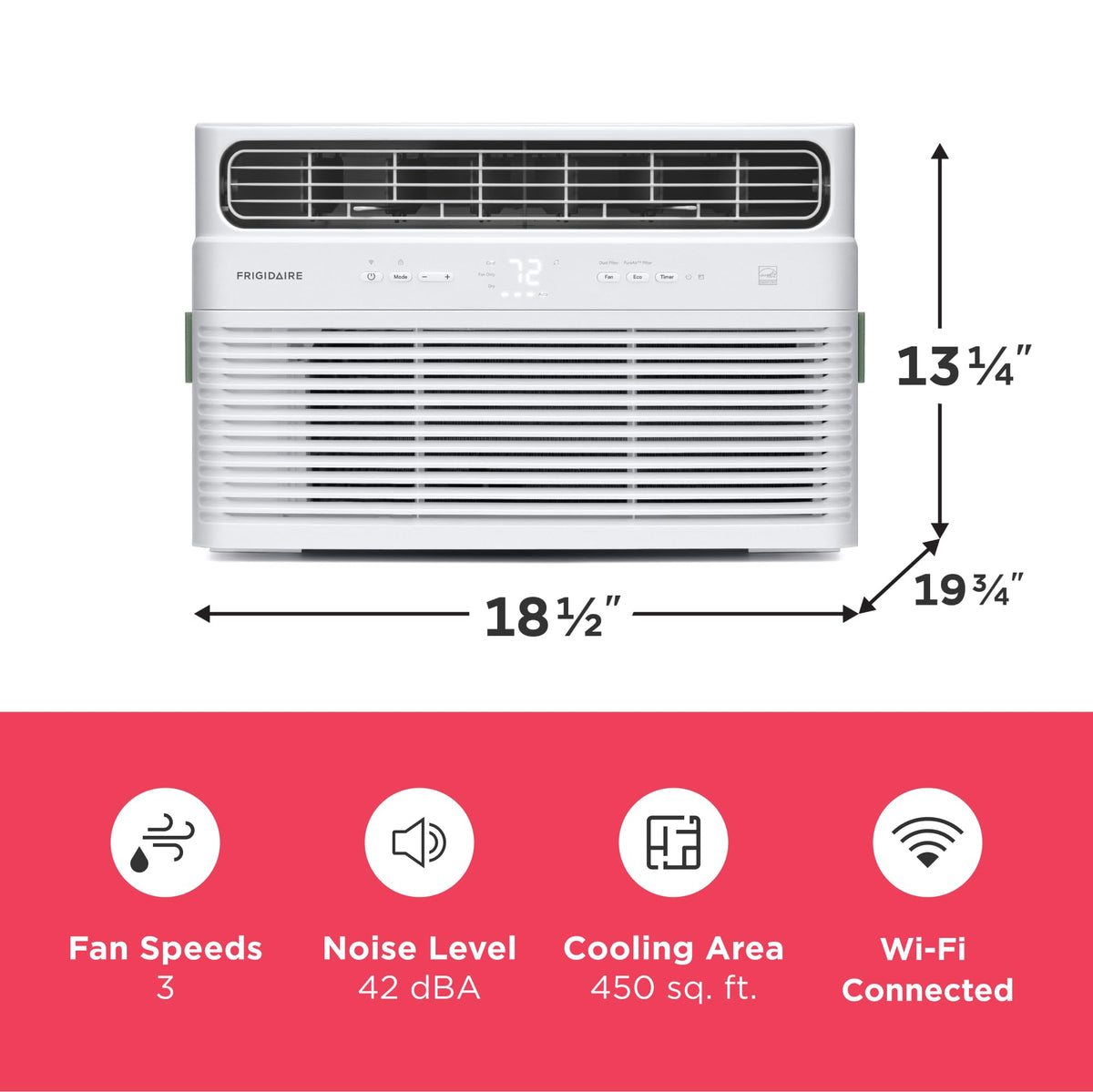10,000 BTU White Smart Inverter Window Air Conditioner J724