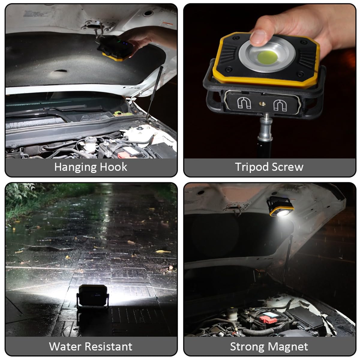 LED Work Light with Magnetic Base, 2 Pack J140