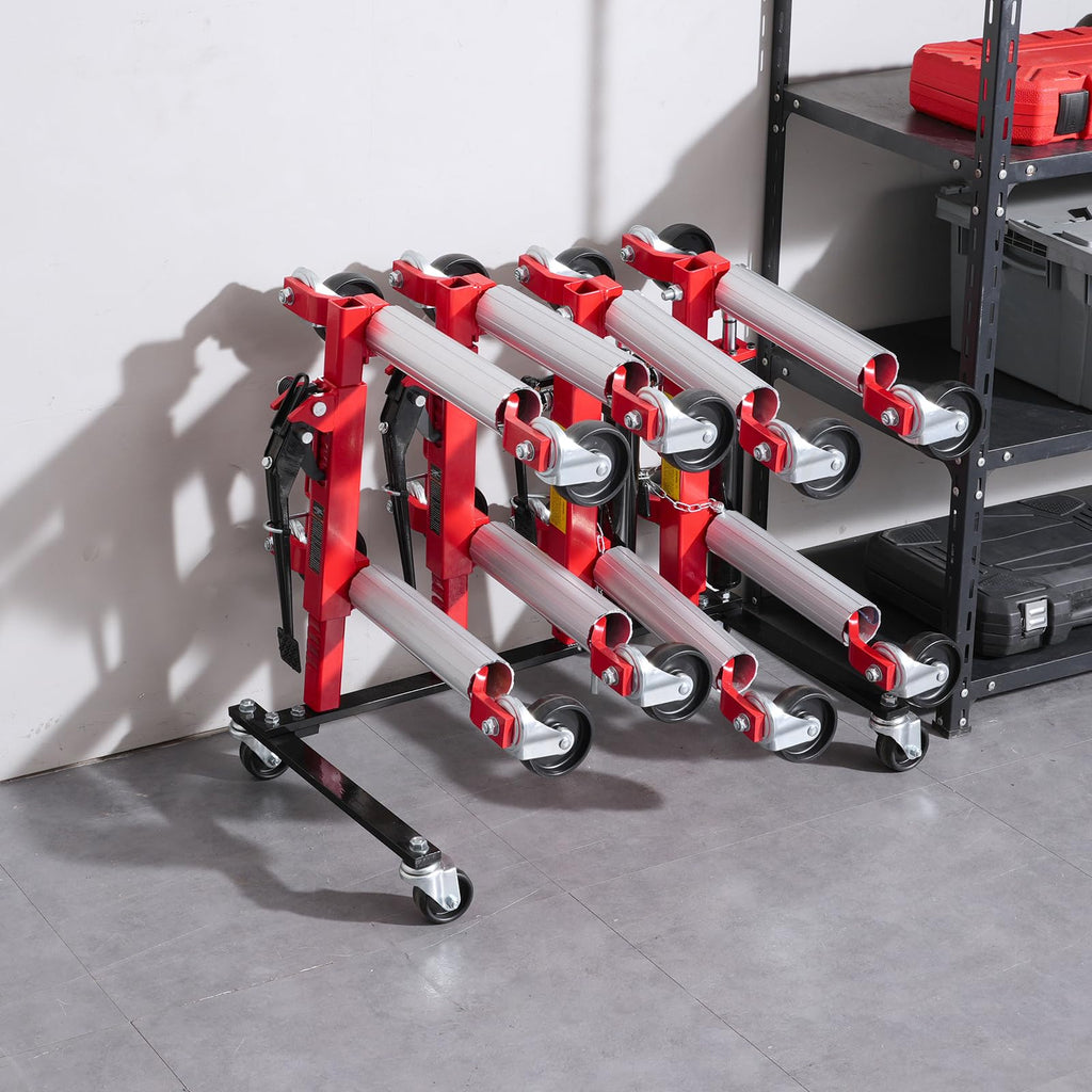 Car Dolly Rack with 360° Rotatable Wheels, 4-Dolly Capacity Z361