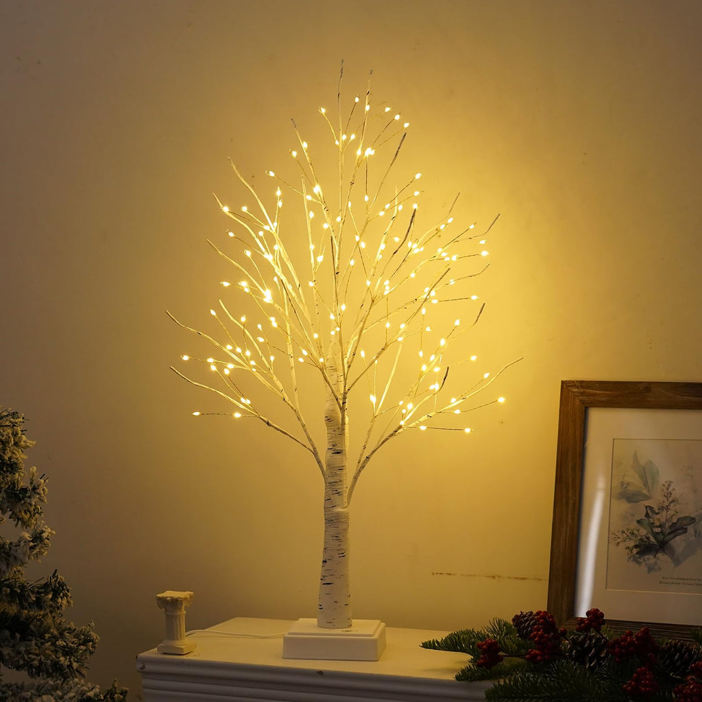 2 Pack Artificial Tree Lamp with Timer W18467