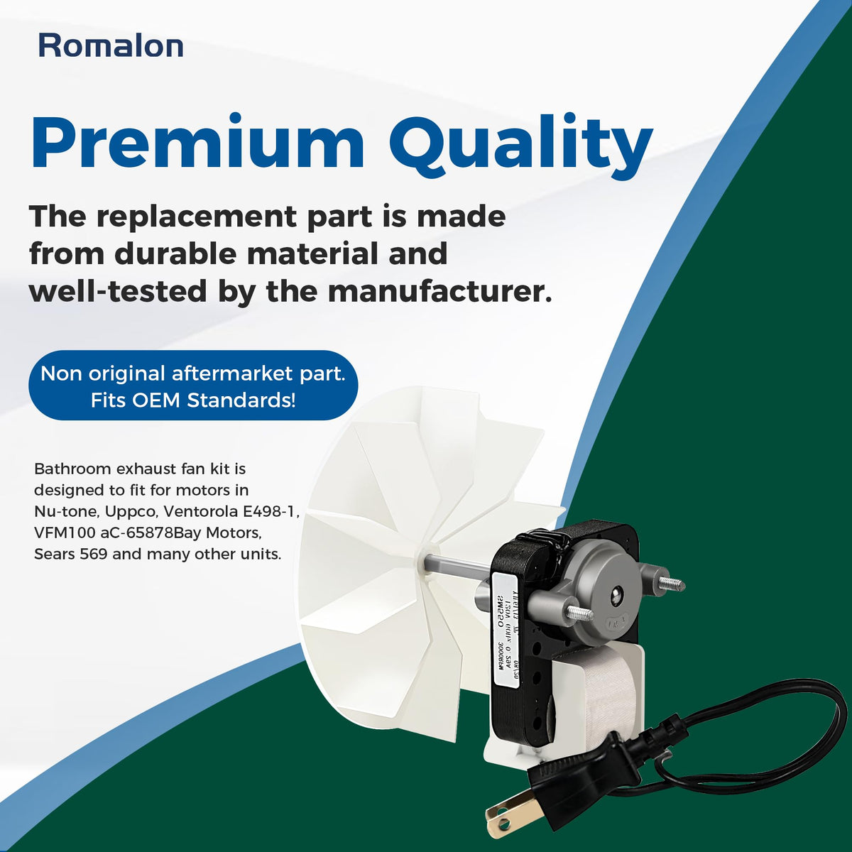 Bathroom Fan Motor Replacement Kit V40029