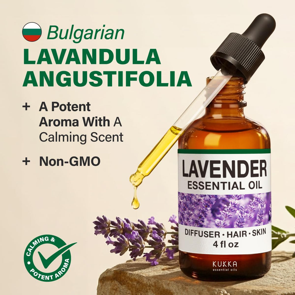 Ginger Hair Oil & Lavender Diffuser Essential Oil Set 2x4 fl oz X805105