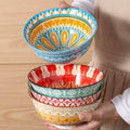 Bohemian Ceramic Cereal/Soup Bowls Set of 4 Y744460
