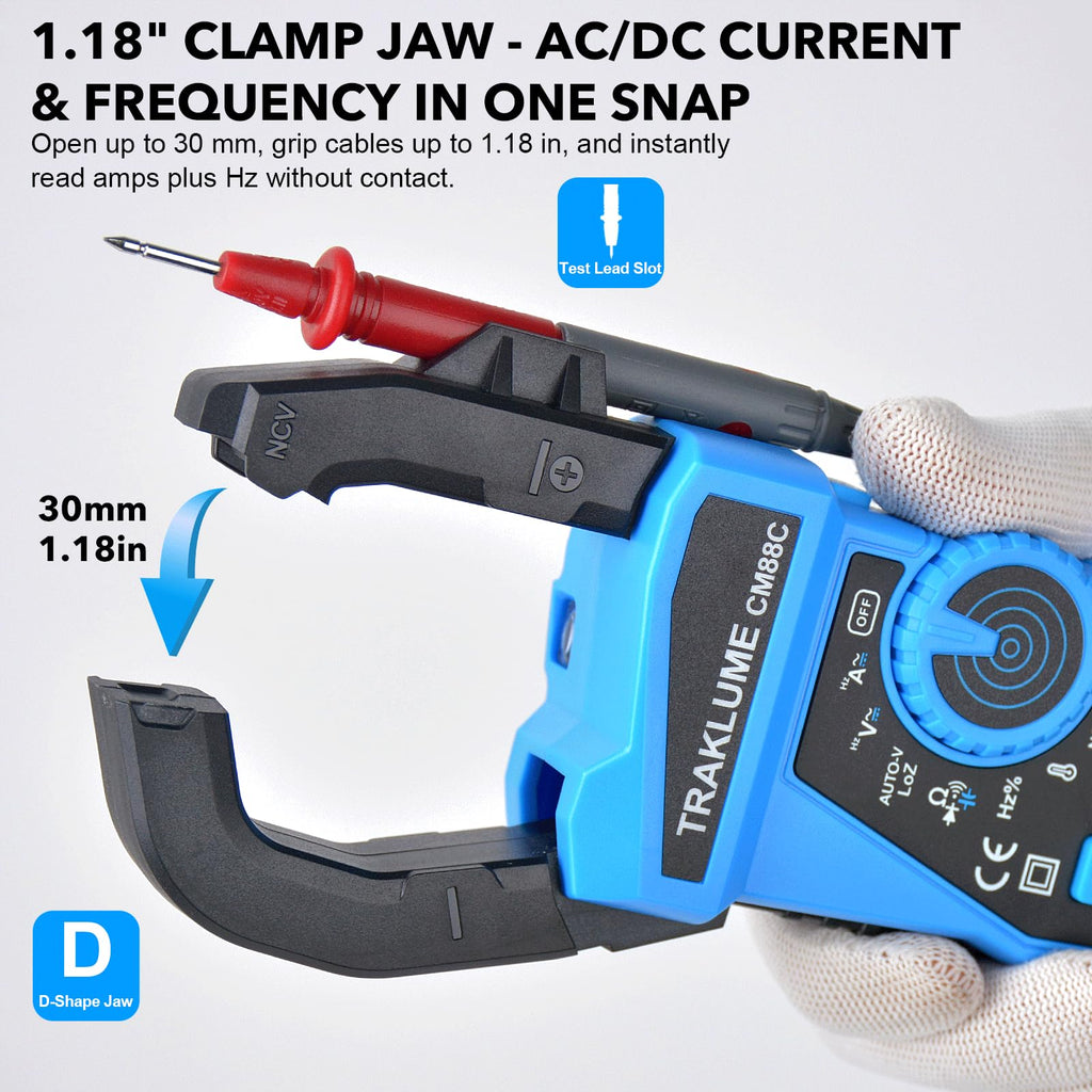 600A AC/DC TRMS Clamp Meter Multimeter U4985