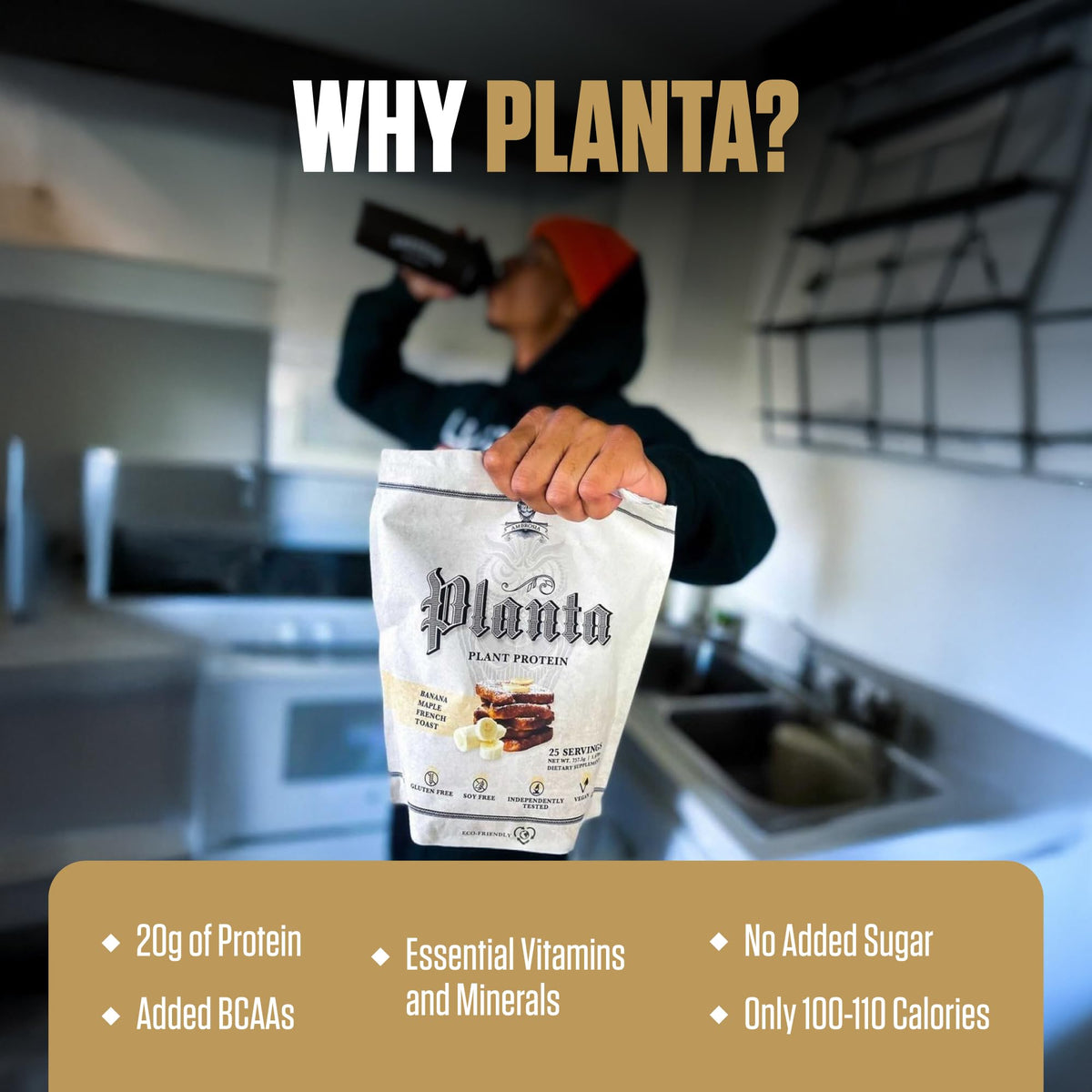Plant Based Vegan Pea Protein Powder 20g Vanilla U33052