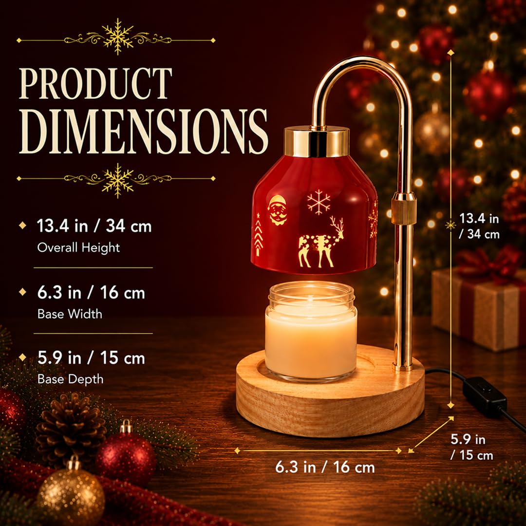 Candle Warmer Lamp with Timer, Dimmable, Adjustable Height U2332