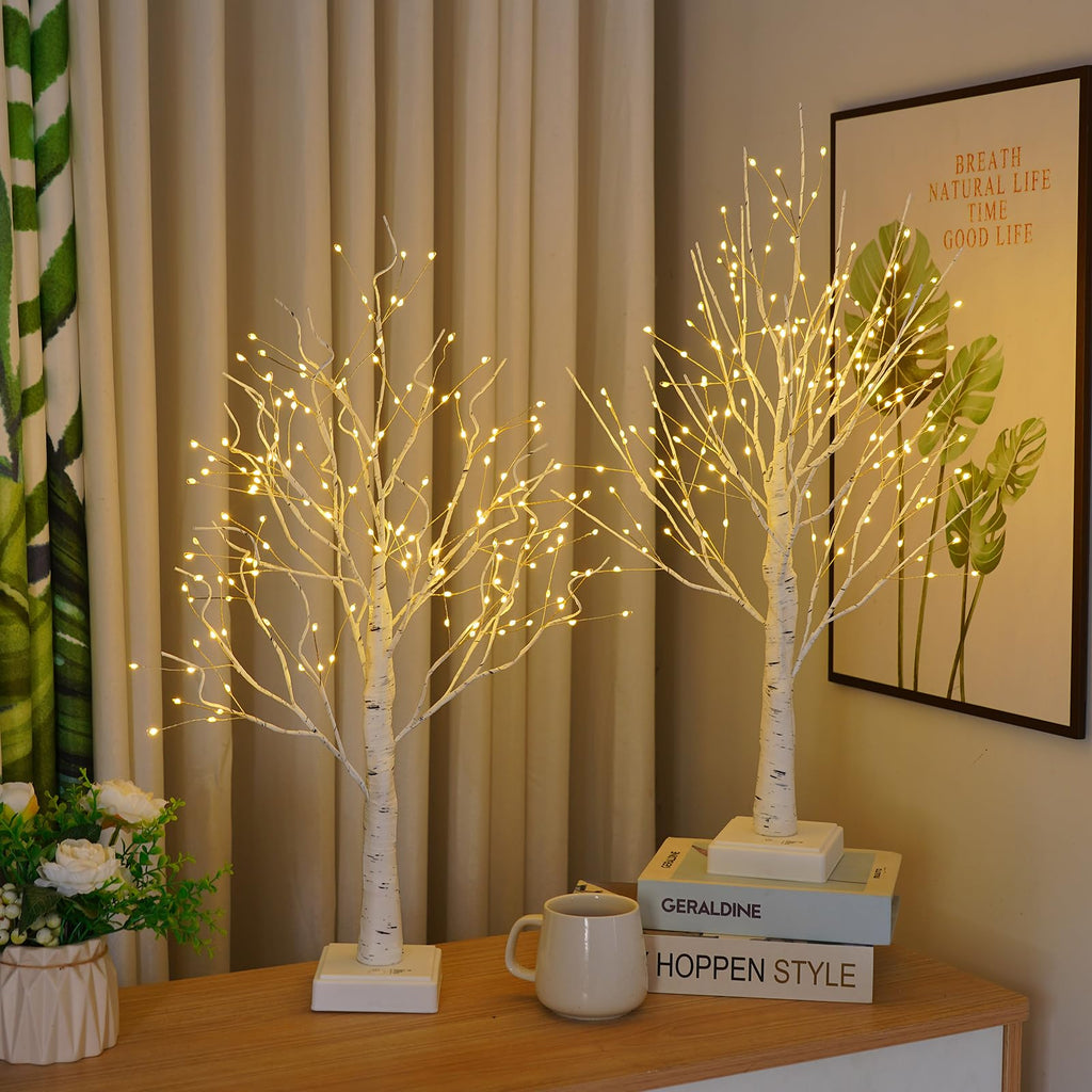 2 Pack Artificial Tree Lamp with Timer W18467