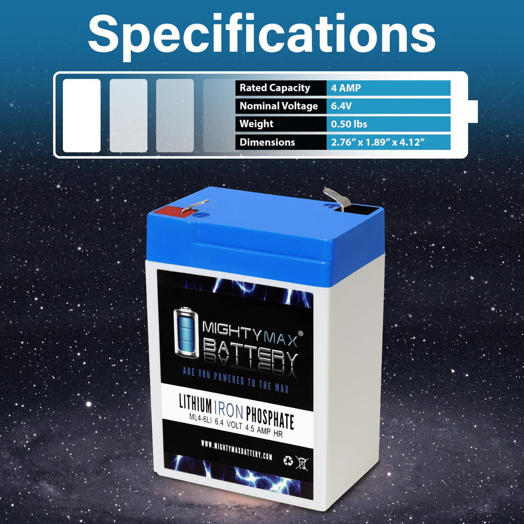 6V 4.5AH Lithium Replacement Battery F781