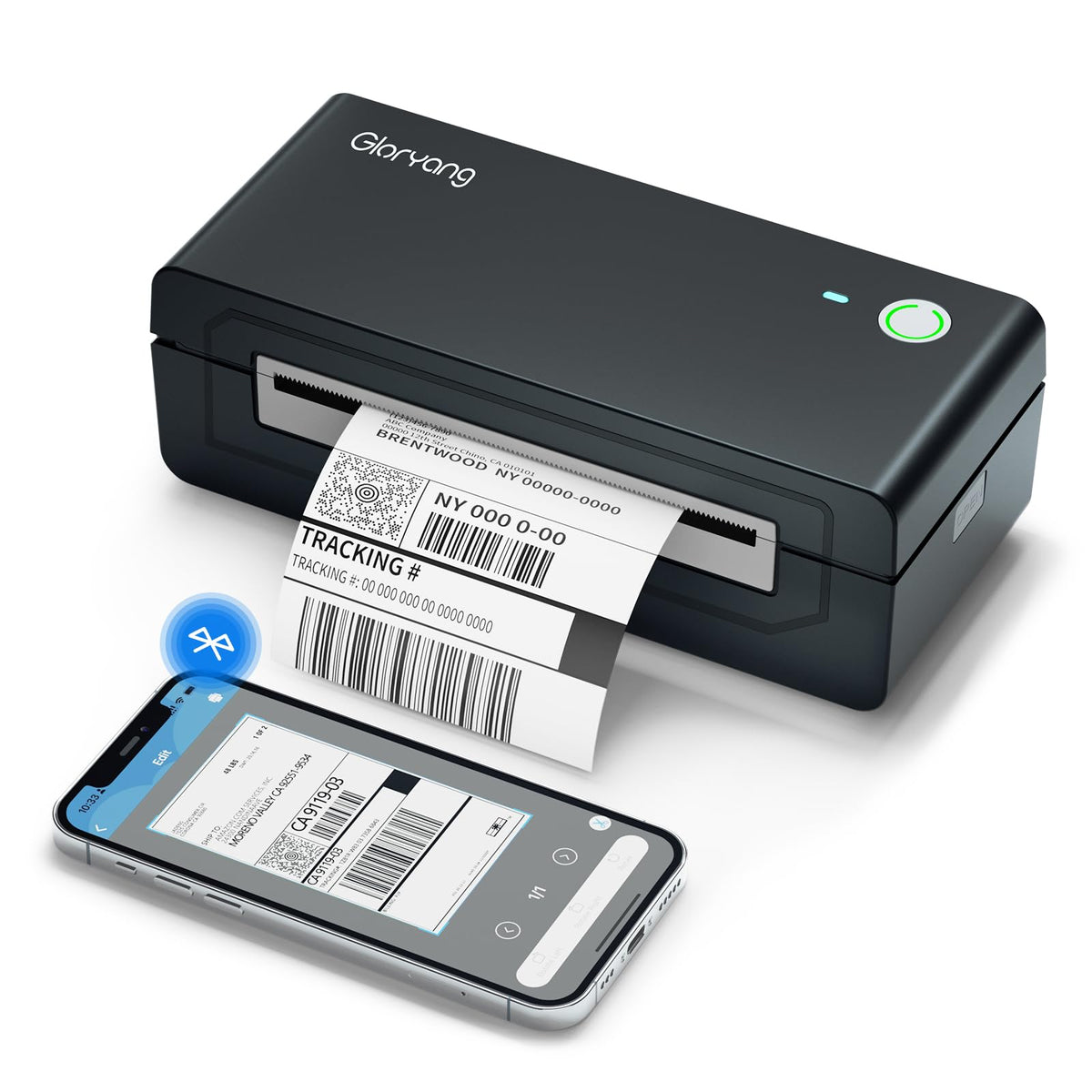 Bluetooth Thermal Shipping Label Printer, 4X6 Inkless Wireless Label Printer F28206
