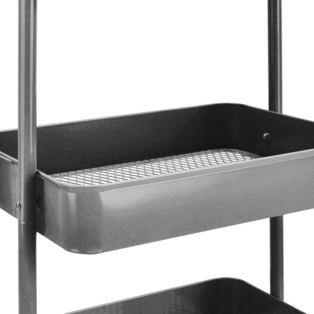 3-Tier Rolling Kitchen Cart with Lockable Wheels P15816