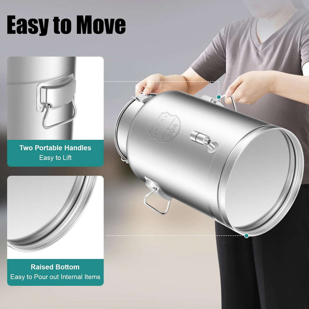 35L Stainless Steel Milk Can with Faucet I35694