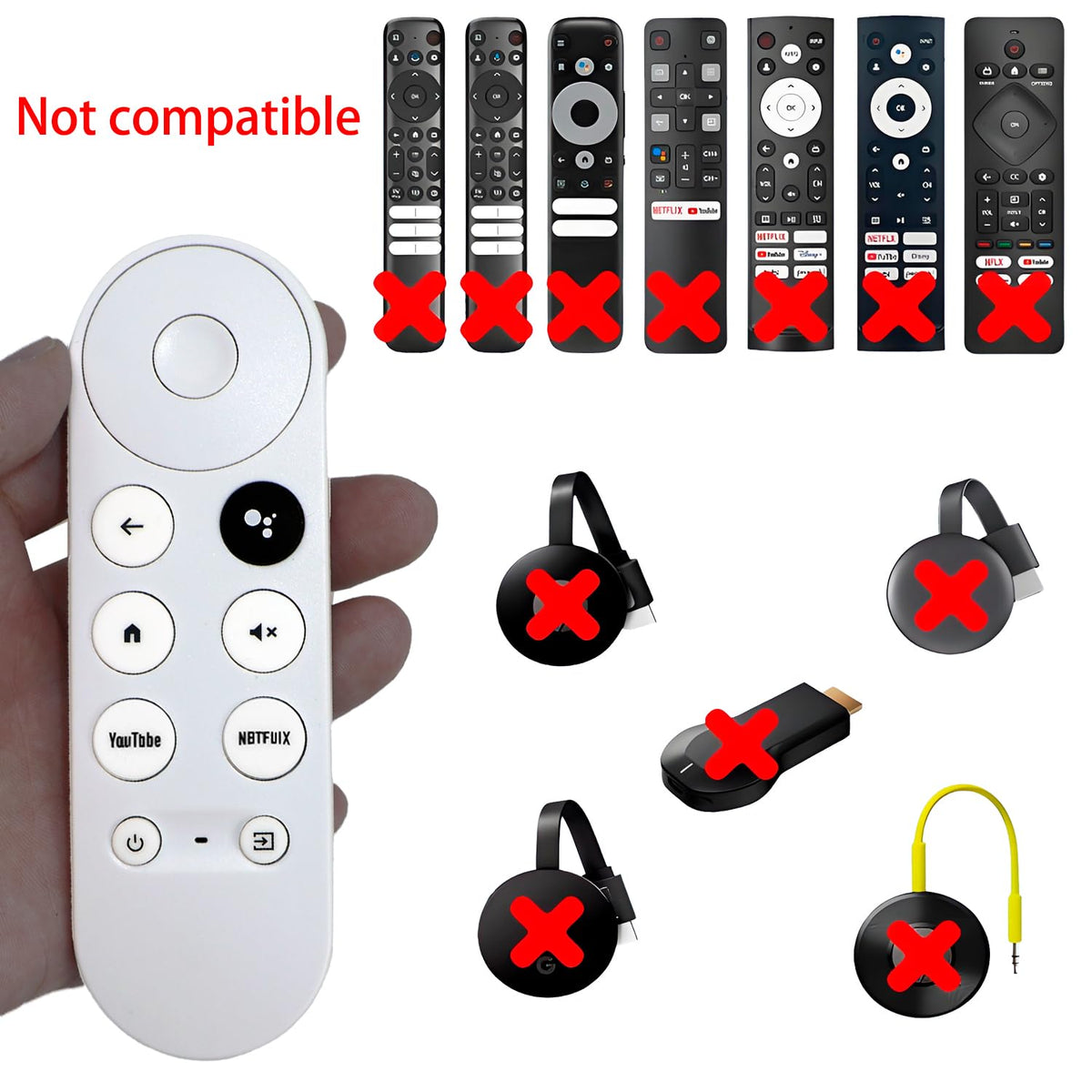 Replacement Voice Remote Control Compatible with Google Chromecast TV K78976